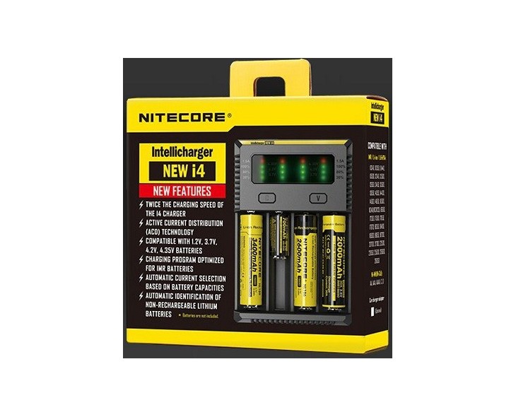 Chargeur Batteries et Accus Nitecore NEW i4 | Création Vap