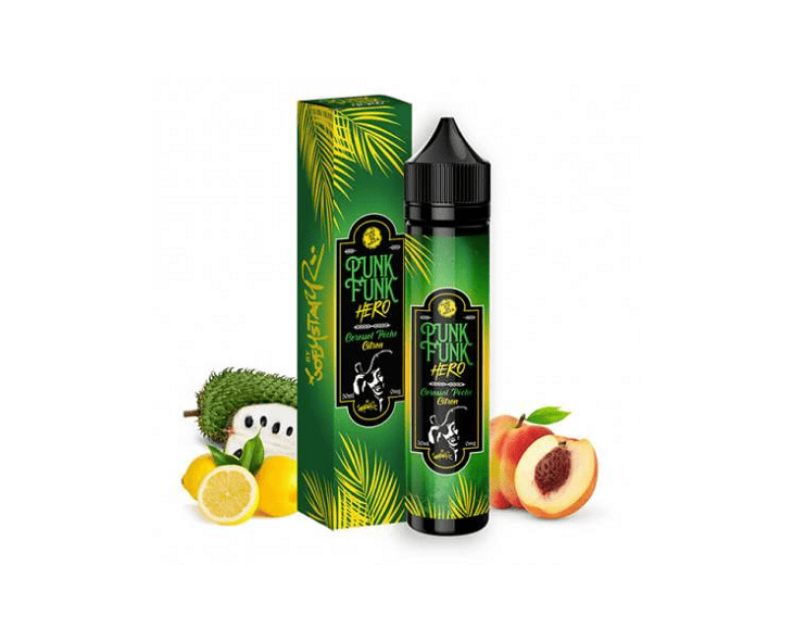 E-Liquide Corossol Pêche Citron Punk Funk Hero | Création Vap