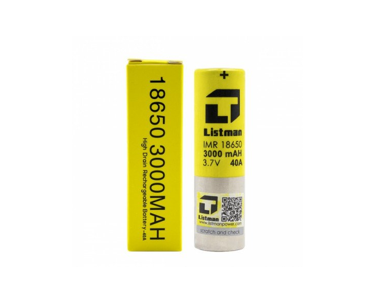 Accu Batterie Pour Cigarette Electronique 3000 Mah Listman18650 | Création Vap