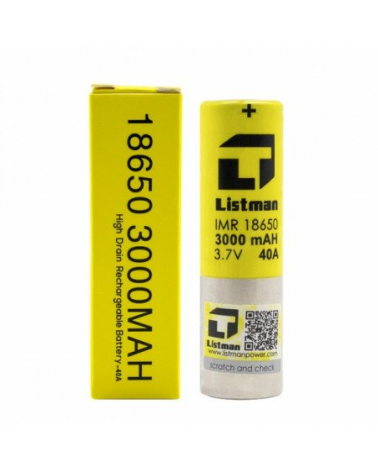 Accu Batterie Pour Cigarette Electronique 3000 Mah Listman18650 | Création Vap