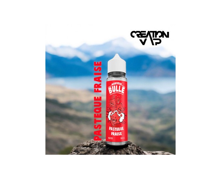 E-Liquide Pastèque Fraise Monsieur Bulle Liquideo 50 Ml | Création Vap