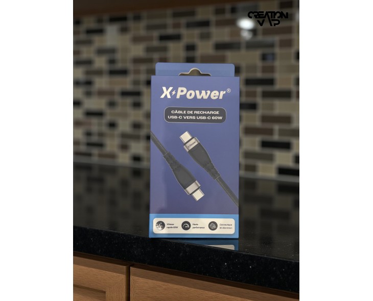 Chargeur USB-C Vers USB-C 60W X Power | Création Vap