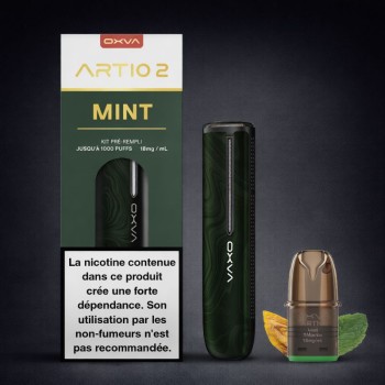 Kit Pod Artio 2 Mint Tobacco 900mAh 2ml – OXVA | Création Vap
