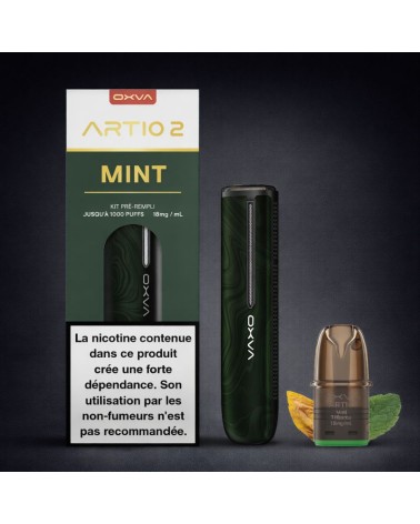 Kit Pod Artio 2 Mint Tobacco 900mAh 2ml – OXVA | Création Vap