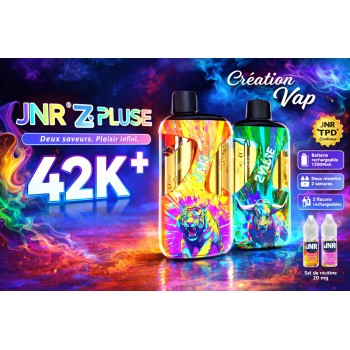 Puff rechargeable JNR ZPluse 42K Dual Fill Double réservoir | Création Vap