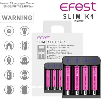 Chargeur Accus Slim K4 Efest | Création Vap