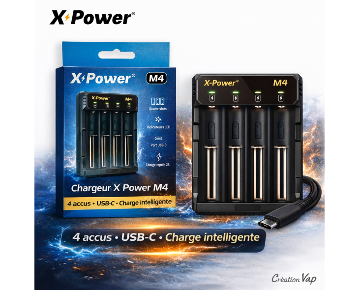chargeur-xpower-m4-4-accus-usbc-18650-21700-creation-vap chargeur-xpower-m4-4-accus-usbc-18650-21700-creation-vap