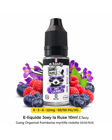 E-liquide Joey la Ruse 10ml E.Tasty - Gang Organisé 50/50 PG/VG | Création Vap