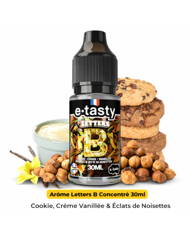 Arôme Letters B 30ml E.Tasty - Concentré DIY Cookie Vanille Noisette | Création Vap