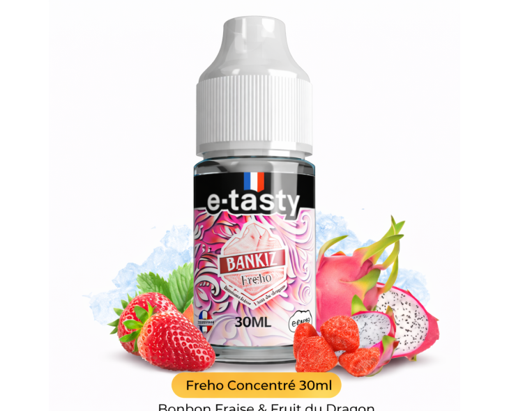 Arôme Freho 30ml Bankiz - Concentré DIY Bonbon Fraise Fruit du Dragon | Création Vap Arôme Freho 30ml Bankiz - Concentré DIY Bonbon Fraise Fruit du Dragon | Création Vap