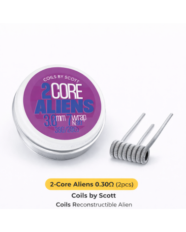 Core Aliens 0.30Ω Ni80 Coils by Scott - Coils Reconstructible Alien | Création Vap