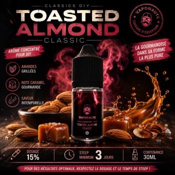 Arôme concentré Vaponaute Toasted Almond Classic 30ml DIY saveur amande grillée et caramel