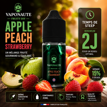 Arôme concentré Vaponaute Apple Peach Strawberry 30ml saveur pomme, pêche et fraise