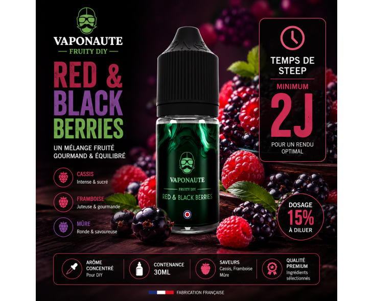 Un mélange gourmand de cassis, framboise et mûre signé Vaponaute