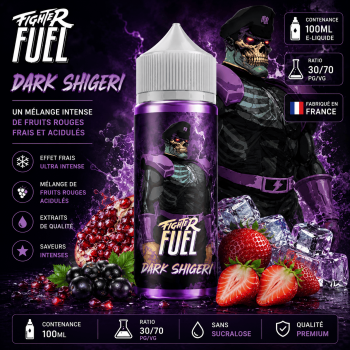 E-liquide Dark Shigeri Fighter Fuel 100ml saveur grenade, cassis, fraise et fraîcheur intense