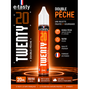 E-liquide Twenty Double Pêche E.Tasty 20ml saveur double pêche