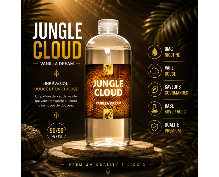 E-liquide Vanilla Dream Jungle Cloud saveur vanille 50PG 50VG