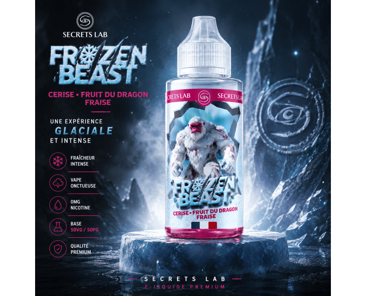 E-liquide Frozen Beast Cerise Fruit du Dragon Fraise 100ml Secrets Lab E-liquide Frozen Beast Cerise Fruit du Dragon Fraise 100ml Secrets Lab