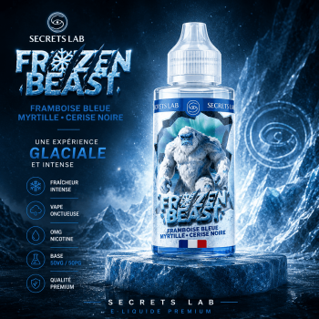 E-liquide Frozen Beast Framboise Bleue Myrtille Cerise Noire 100ml Secrets Lab