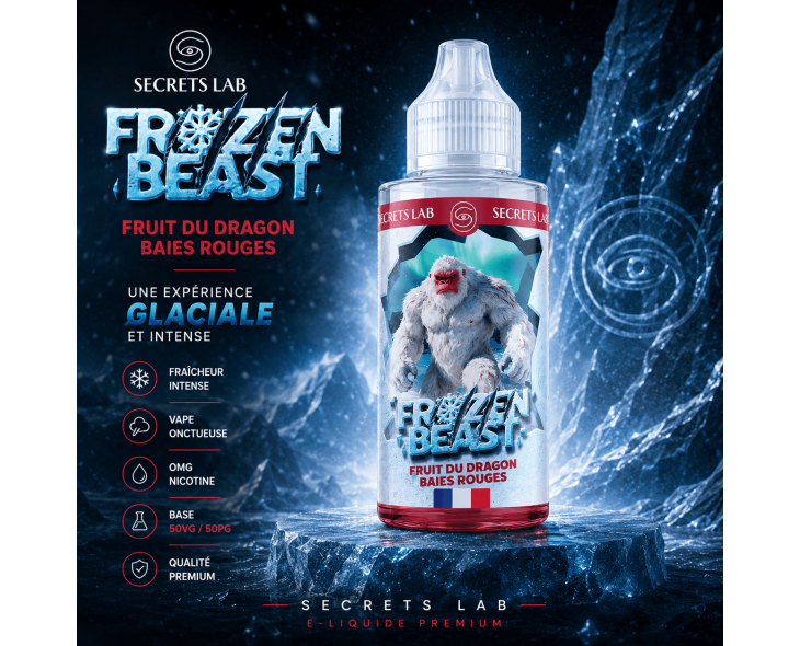 E-liquide Frozen Beast Fruit du Dragon Baies Rouges 100ml Secrets Lab