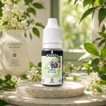 E-liquide Vert de Jalousie 10ml dans un jardin botanique lumineux