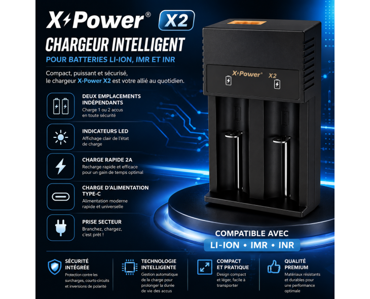 chargeur x2 xpower chargeur x2 xpower