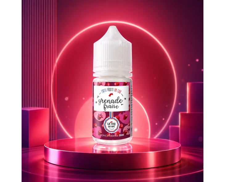 Arôme concentré Grenade Fraise 30ml Le Coq Qui Vape
