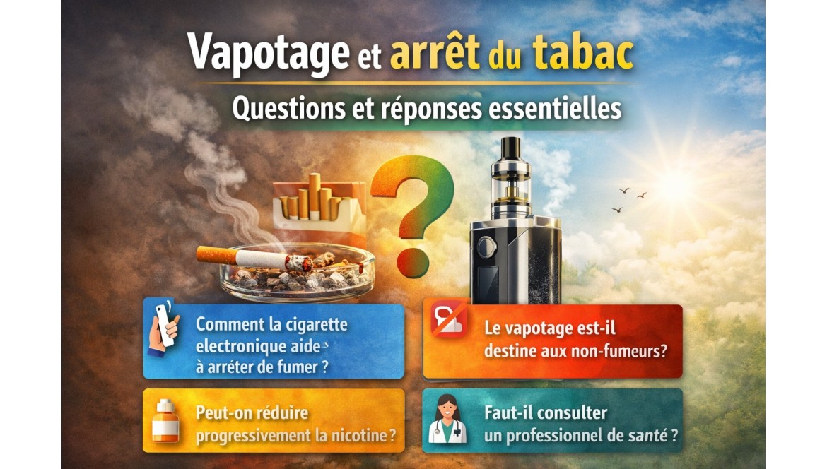Vapotage et arrêt du tabac : toutes les réponses pour les fumeurs adultes