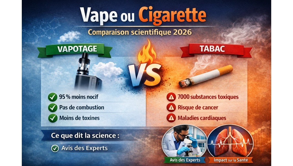 Vape ou cigarette ce que dit la science en 2026 | Guide complet vapotage