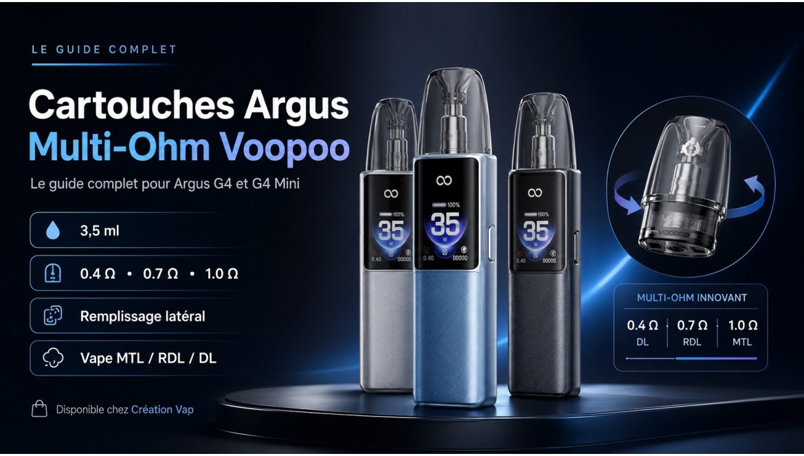 Cartouches Argus Multi-Ohm Voopoo : guide complet