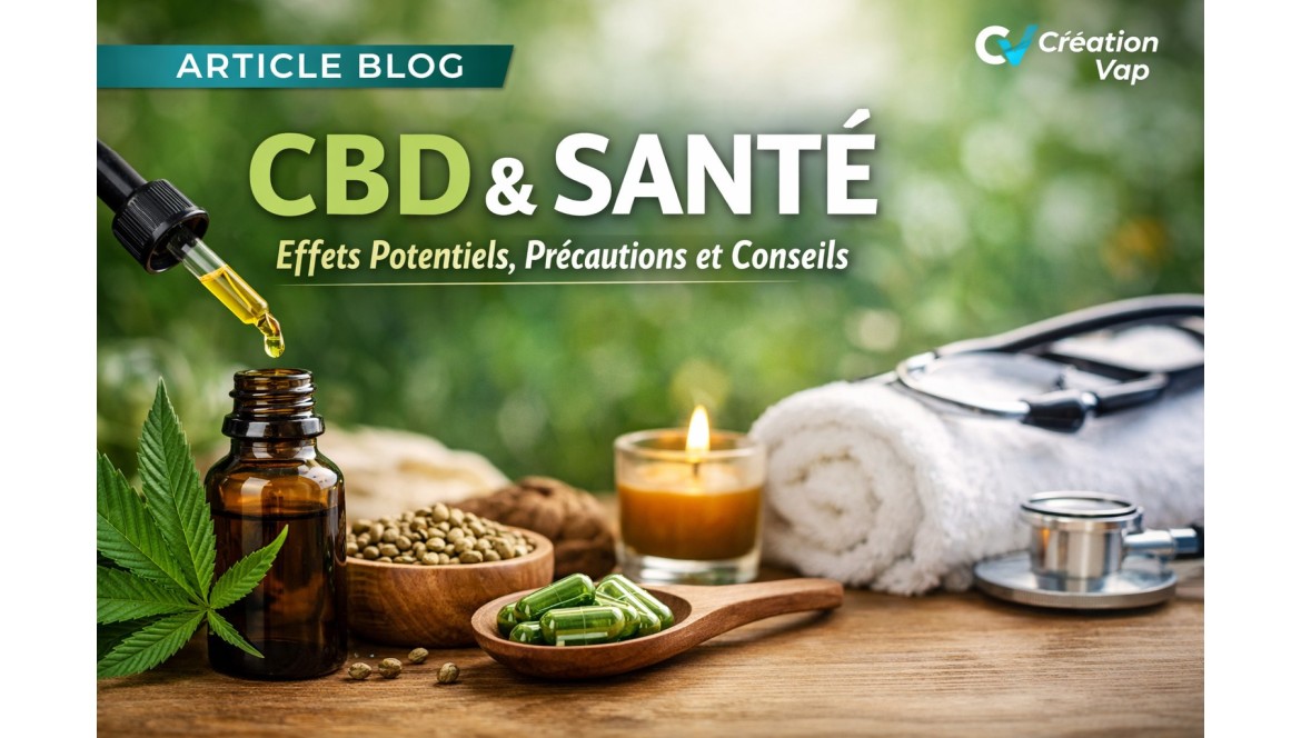 CBD & santé effets potentiels, précautions et conseils | Création Vap